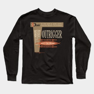 Vintage Outrigger Tiki Restaurant Long Sleeve T-Shirt